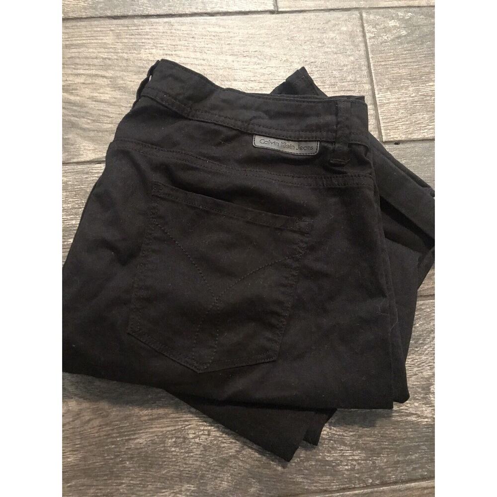 Ck Calvin Klein Skinny Crop Womens Jeans Black Stretch 14 NWOT